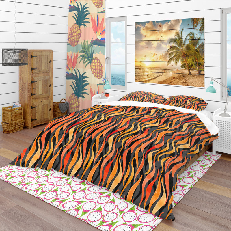 Ensemble de housse de couette moderne et contemporaine, Housse simple + 1 taie décorative