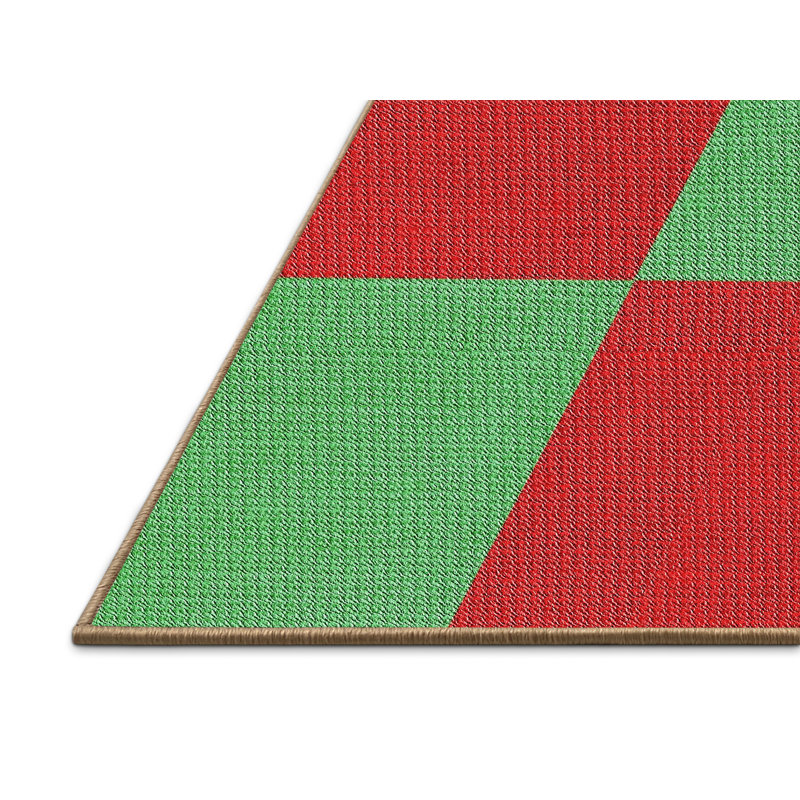 Tapis rouge/vert à motifs Amante, Rectangle 7 pi x 10 pi