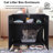 32'' Black Modern Cat Litter Box Enclosure