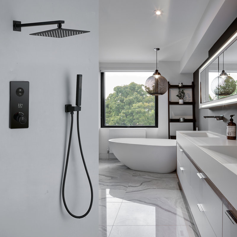 Thermostatic Complete Shower System with Rough in-Valve