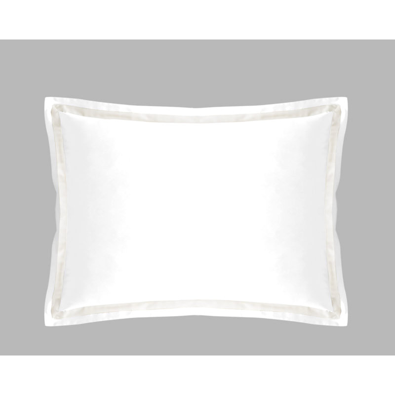 Ensemble de housse de couette 3 pièces 100 % coton, Housse de couette très grand californien + 2 taie, Beige / Blanc