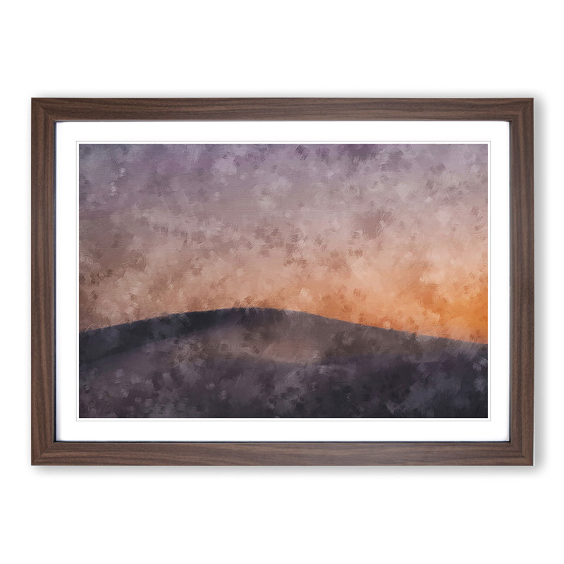 White Sand Desert - Picture Frame Painting, 36cm H x 48cm W x 2cm D, Walnut Framed