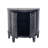 Chrisean 31.61" Half Moon Table, Half Moon Console Table, Black Cabinet Wood Console Table