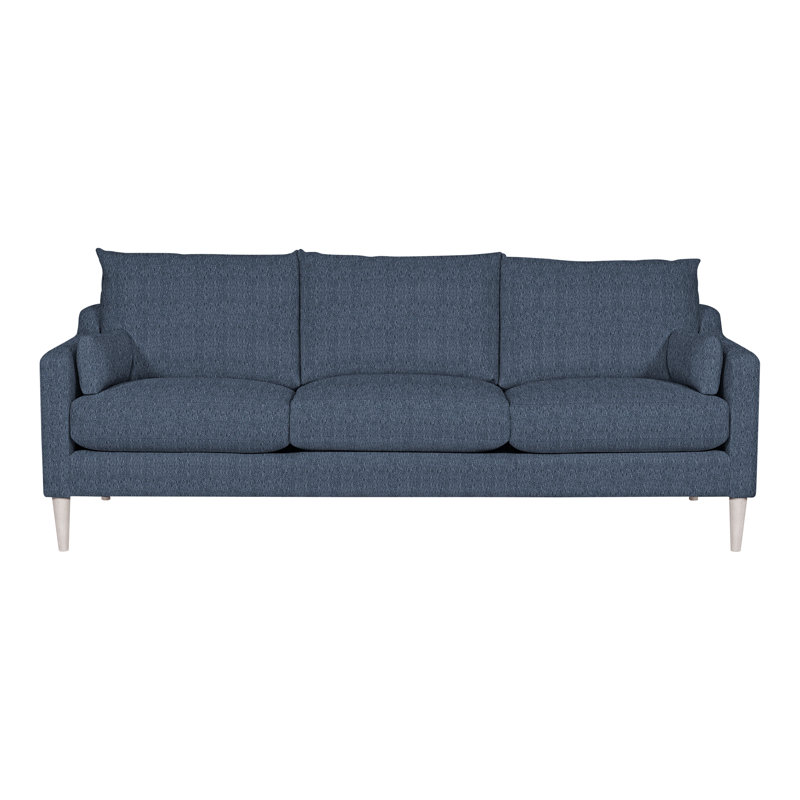 Thea Sofa, Navada Blue 100% Polyester, Dove Gray