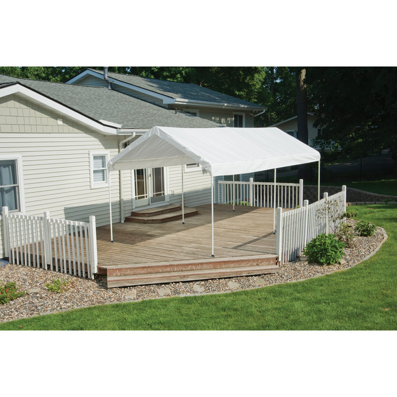 White 10 ft x 20 ft Waterproof Peak Canopy Shelter