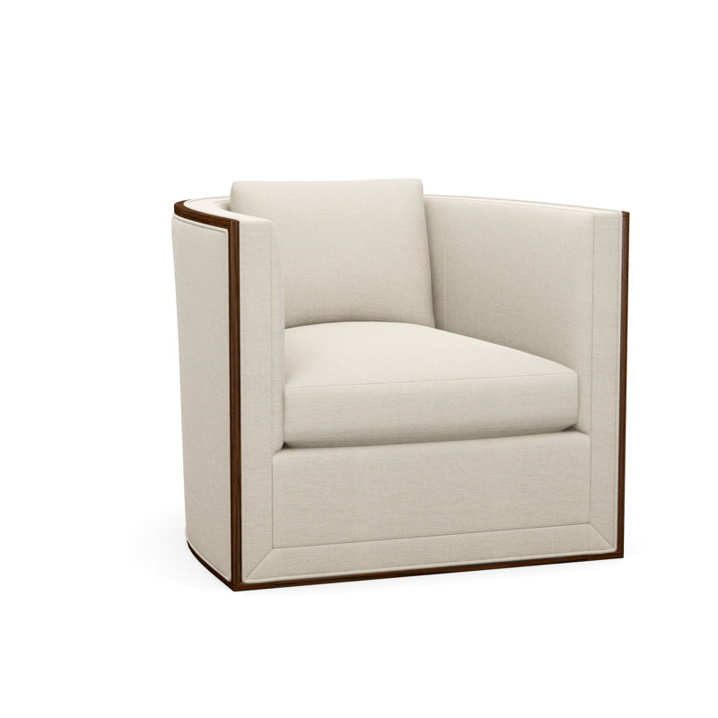 Brett Accent Chair, Neutral Polyester Blend, Expresso