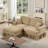 Elegant Mid Century Large Modular L Shaped Sofa-48075367