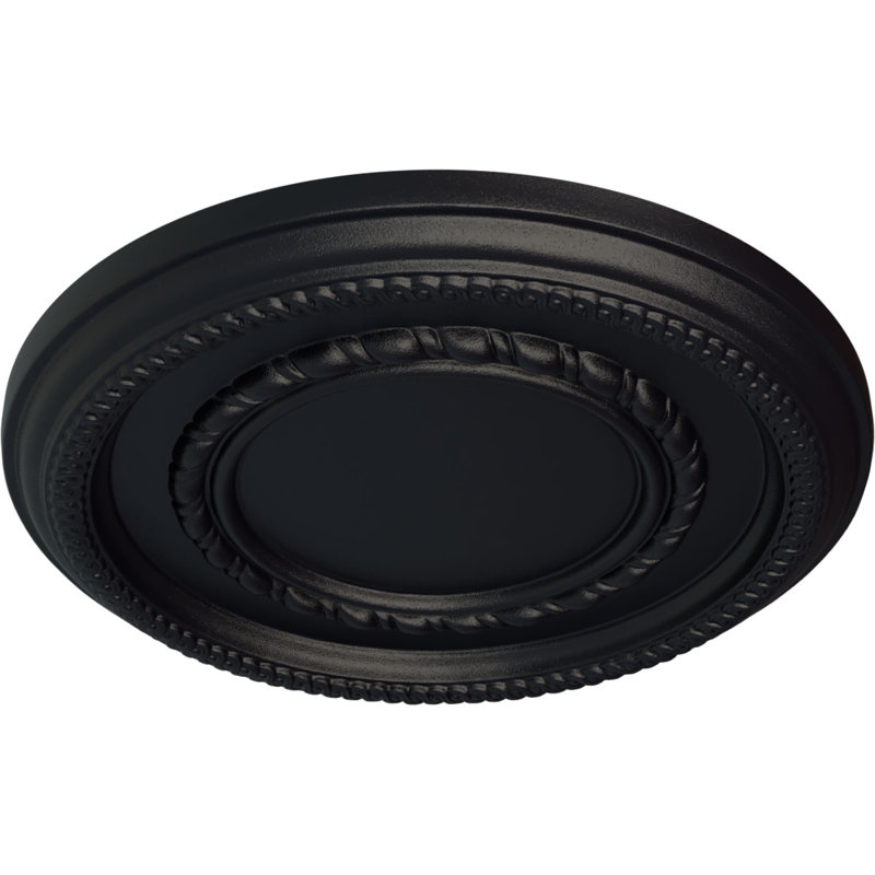 Petit médaillon de plafond Endrathane Federal, Gris acier