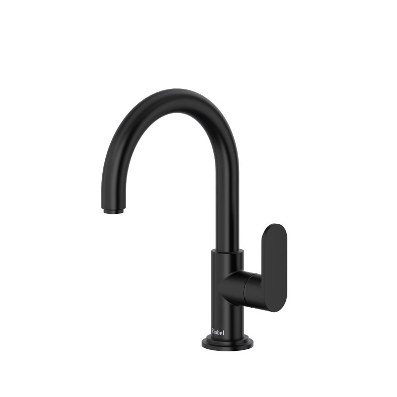 Robinet de lavabo à poignée simple Arca, Noir mat