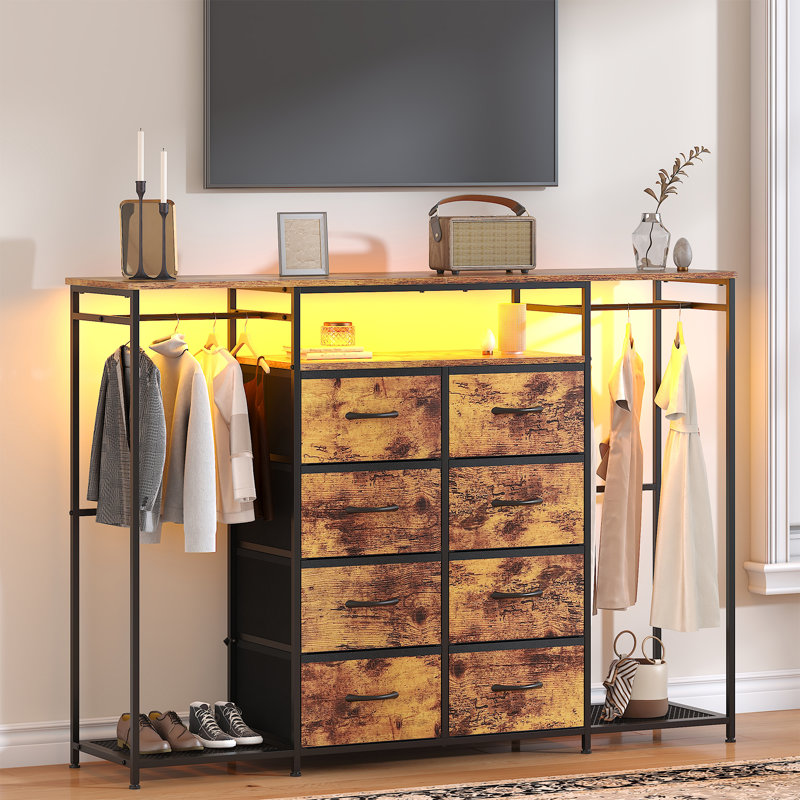 150cm W 8 - Drawer Chest of Drawers, White