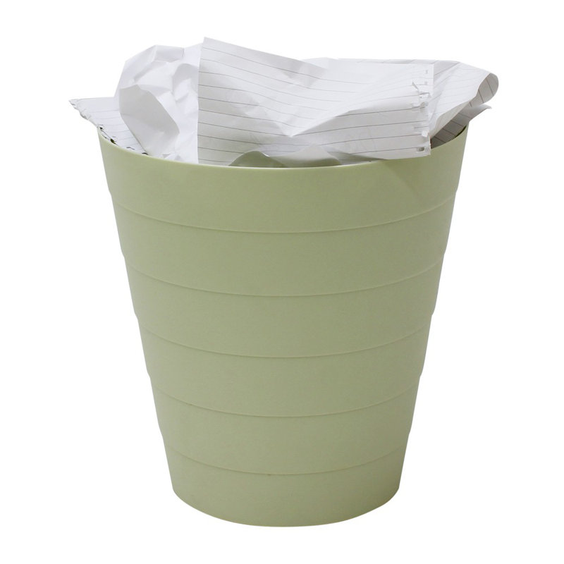Plastic Open Waste Bin - 26.5L, Green