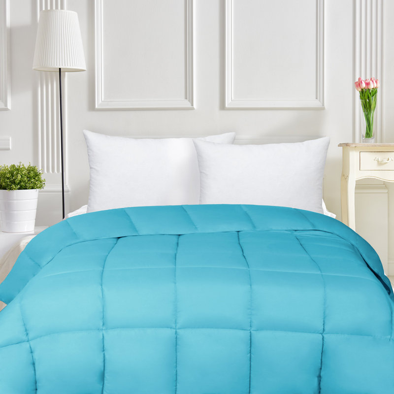 Édredon en duvet synthétique toutes saisons Grand Down - moelleux et hypoallergénique, Édredon très grand, Bleu d'hiver