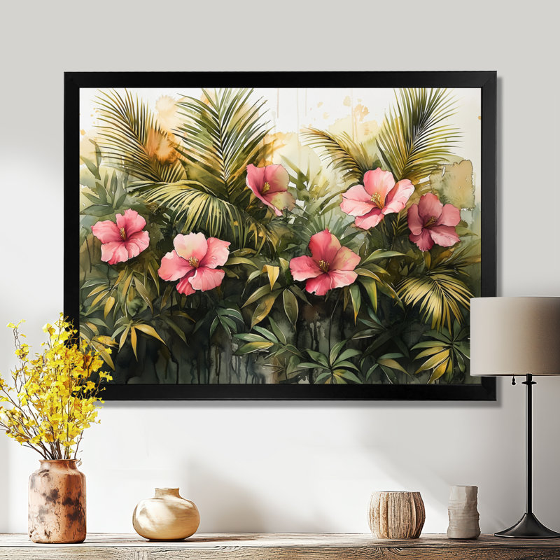 Colaizzo Tropical Hibisuc In A Spring Symphony I - Hibiscus, art mural, Reproduction encadrée d'une seule photo