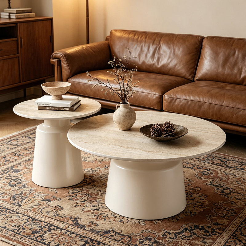 Deming, H 14,96 po x l 27,55 po x P 27,55 po, Blanc cassé / crème