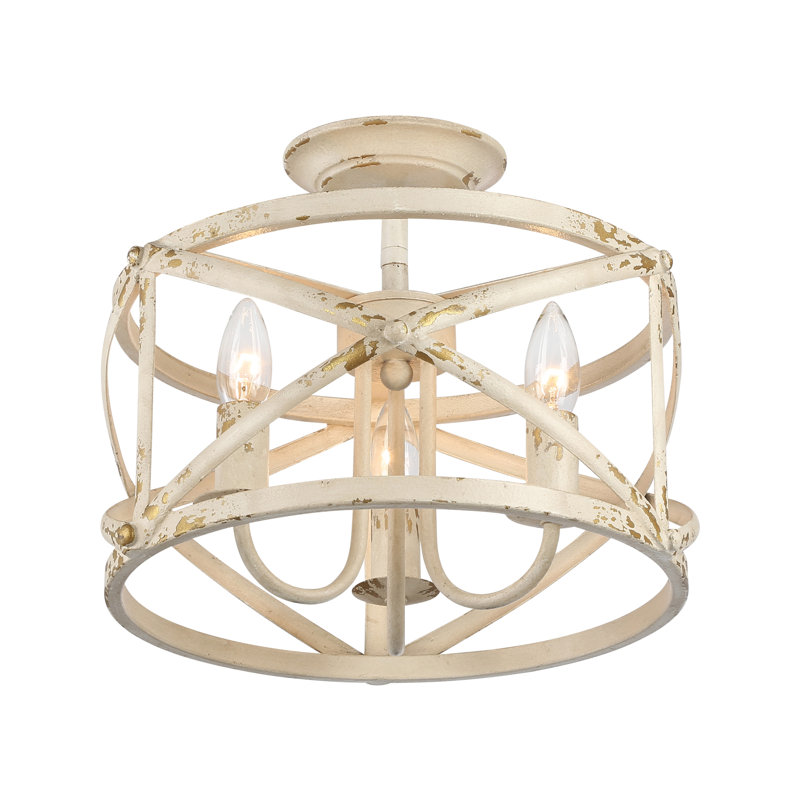 Plafonnier semi-encastré 3 lumières Bancroft
