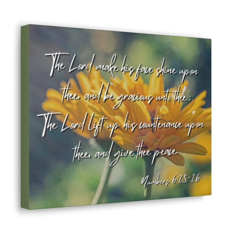 His Face Shine Numbers 6:25-26 - Wrapped Canvas Print, 30cm H x 41cm W