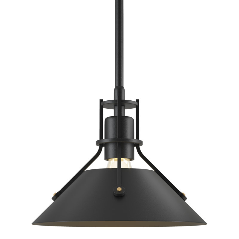 Henry 1 - Light Single Cone Pendant, Black, Black