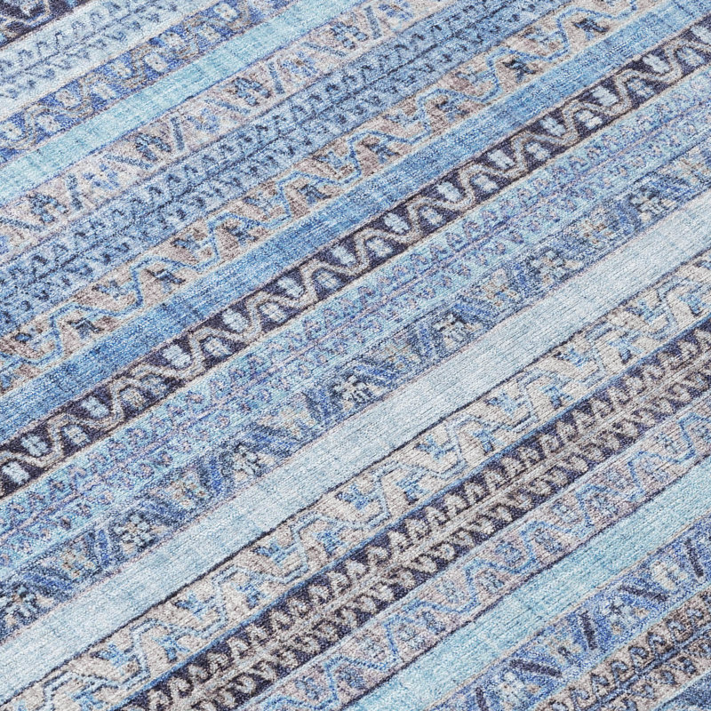Tapis intérieur / extérieur lavable à la machine Chantille ACN2742, Ciel, Rond 8 pi