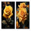 «Yellow Black Rose Elegance» - 2 pièces-266207021-266207011