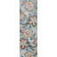 Tapis floral transitionnel Lilia, turquoise-985178708