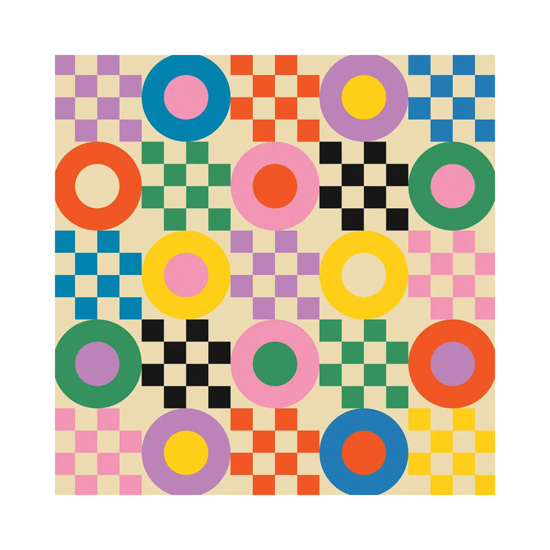 «Lucky Checkerboard», reproduction d'art sur toile tendue, Toile tendue, Ne s’applique pas, H 12 po x l 12 po