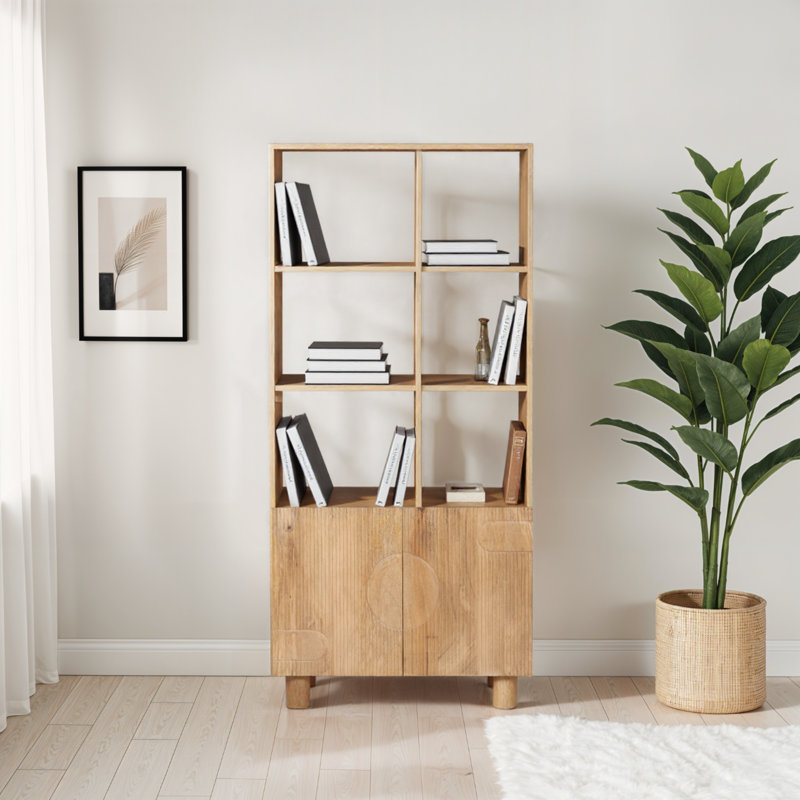 175cm H x 80cm W Solid Wood Book Cabinet Bookcase
