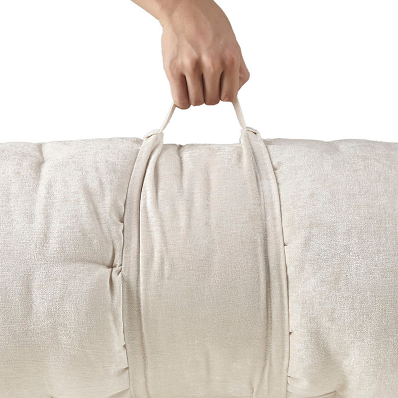 Coussin de sol en chenille, Ivoire ivoire