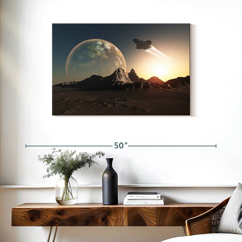 Kelan Spacecraft, 24" H x 36" W