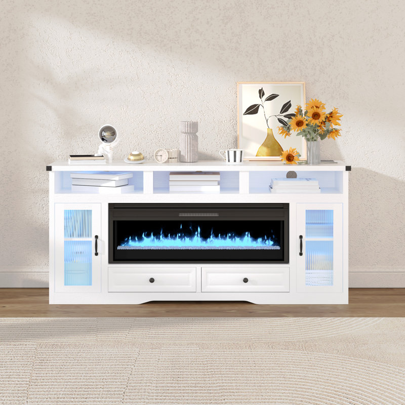 Media Console Tv Stands With Electric Fireplace