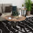 Johana Rustic Farmhouse Coffee Table with Geometric Base, Round French Country Accent Table