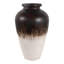 Vase rond rustique haut pour la décoration intérieure, vase de table décoratif en terre cuite, 63,5 cm (25 pouces), brun et blanc