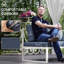 Outsunny 4 Piece L Shaped Garden Furniture Set with Lounger 5 Seater Grey