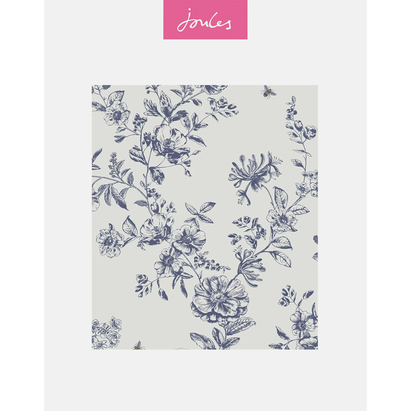 Joules Honey Floral Creme Wallpaper