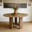 47 Inch Round Dining Table, Farmhouse Wood Kitchen Table For 4-6 People