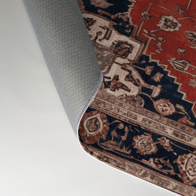 Tapis d'intérieur et d'extérieur brun Persian, Rectangle 5 pi x 7 pi