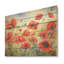 Radiant Red Poppies Pulse I - coquelicots, art sur bois de pin naturel-227324496
