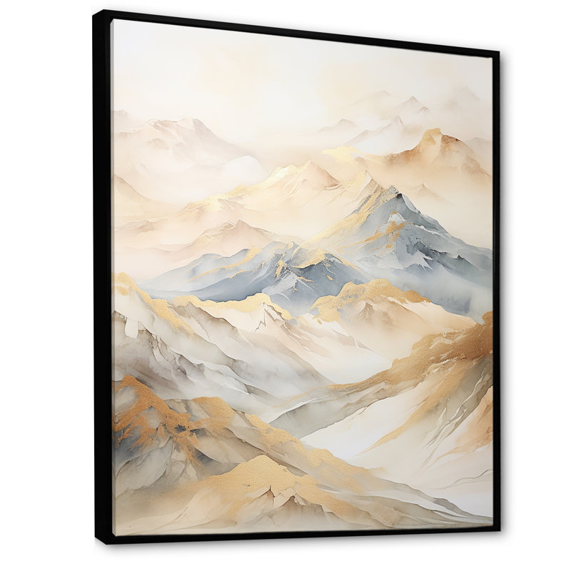 Majestic Mountain Peaks II, Cadre flottant noir, H 44 po x l 34 po x P 1,5 po