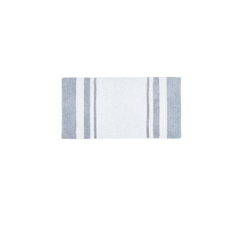 Tapis de bain réversible, Bleu, Simple - L 45,04 po x l 27,04 po