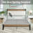 Platform Dangelo With Boucle Headboard, Storage Shelf And Built In Charging, Sturdy And Quiet-819790555