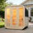 4-6 Person Outdoor Square Sauna, White Pine Wood With 9kw Sauna Stove And Tempered Glass Door