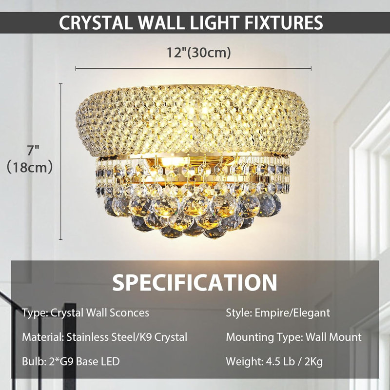 2-Light Empire Style Ceiling Mounted Light