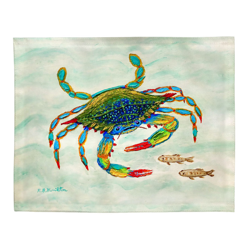 Ensemble de 4 napperons crabe et poisson