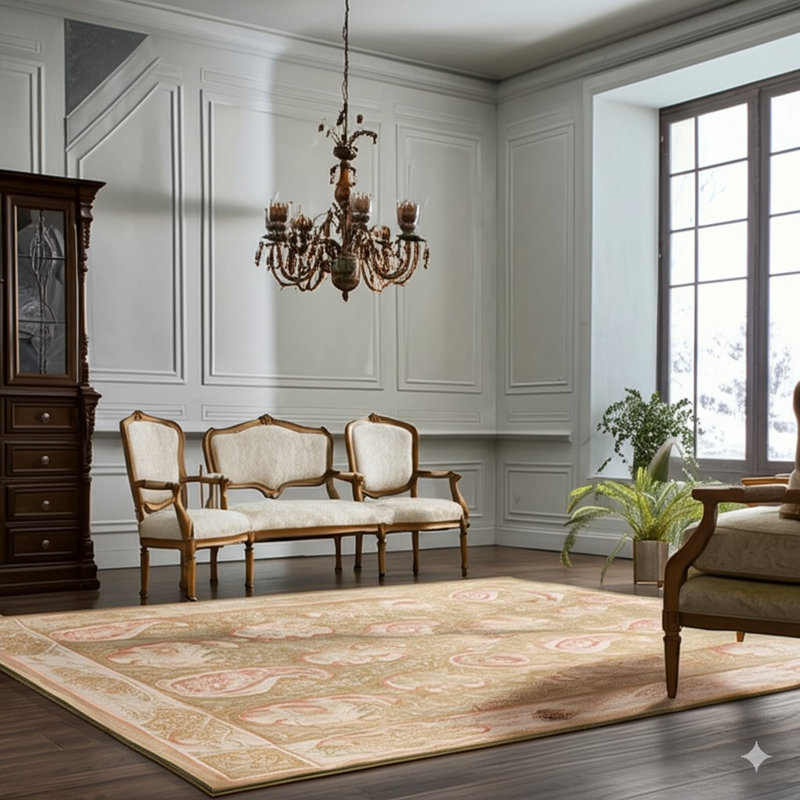 Modern and Stylish Sabur Hand-Knotted Soft Cotton Wool Indoor  Red Beige Rectangle Area Rugs