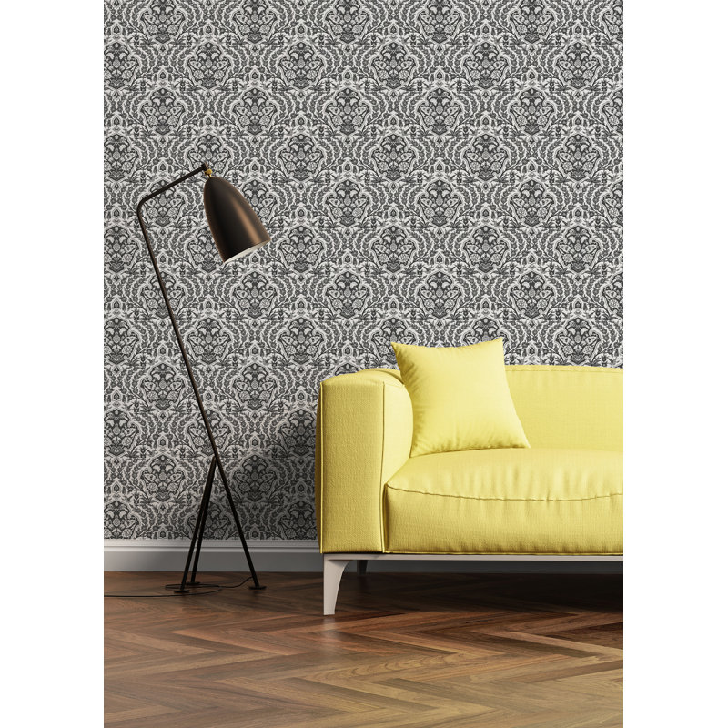Petit rouleau de papier peint autocollant L 10 pi x l 24 po Nomad, Gris, Autocollant