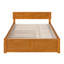 Lit plateforme en bois massif avec pied de lit et gigogne Orlando-96140338