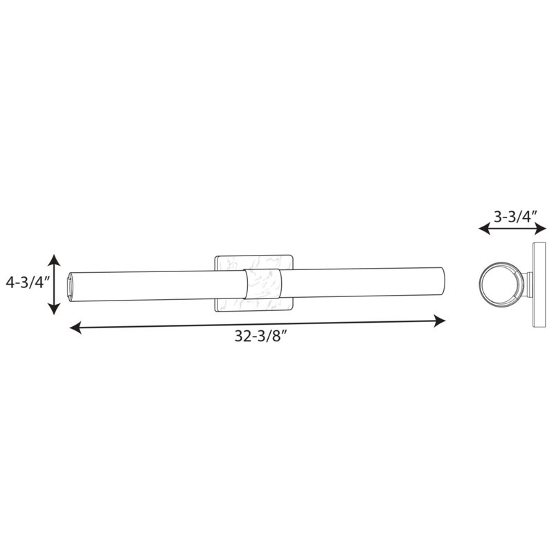 Barre d'éclairage de salle de bain 1 lumière DEL Afsaar, Laiton satiné