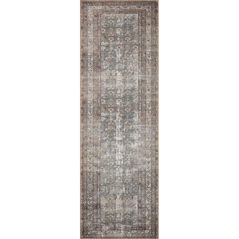 Amber Lewis x Loloi Georgie Moss / Bark Area Rug, Runner 3' x 12'