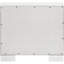 Table de chevet rectangulaire blanche à 2 tiroirs avec poignées en métal, chambre à coucher pour garder les choses propres, esthétique propre et moderne, poignées de bar de 23 po x 15 po, organisateur, look classique, mélange de bois massif, 15 profondeurs