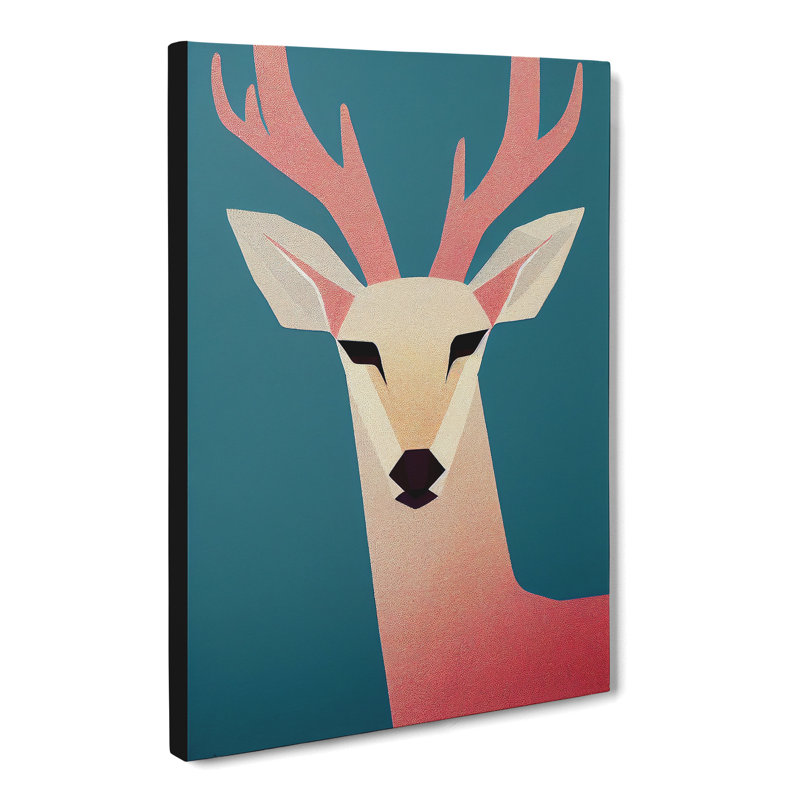 Deer Contemporary - Wrapped Canvas, 50cm H x 35cm W x 3cm D