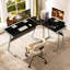 L-Shaped Metal Base Computer Desk-895740392